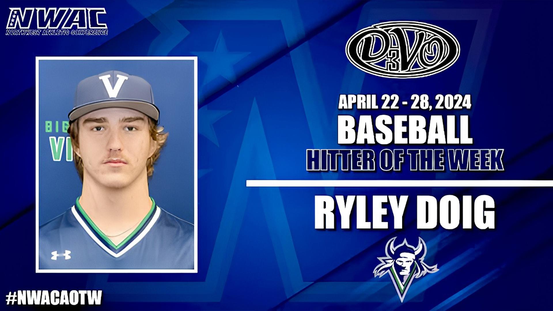 Doig Awarded NWAC Hitter Of The Week